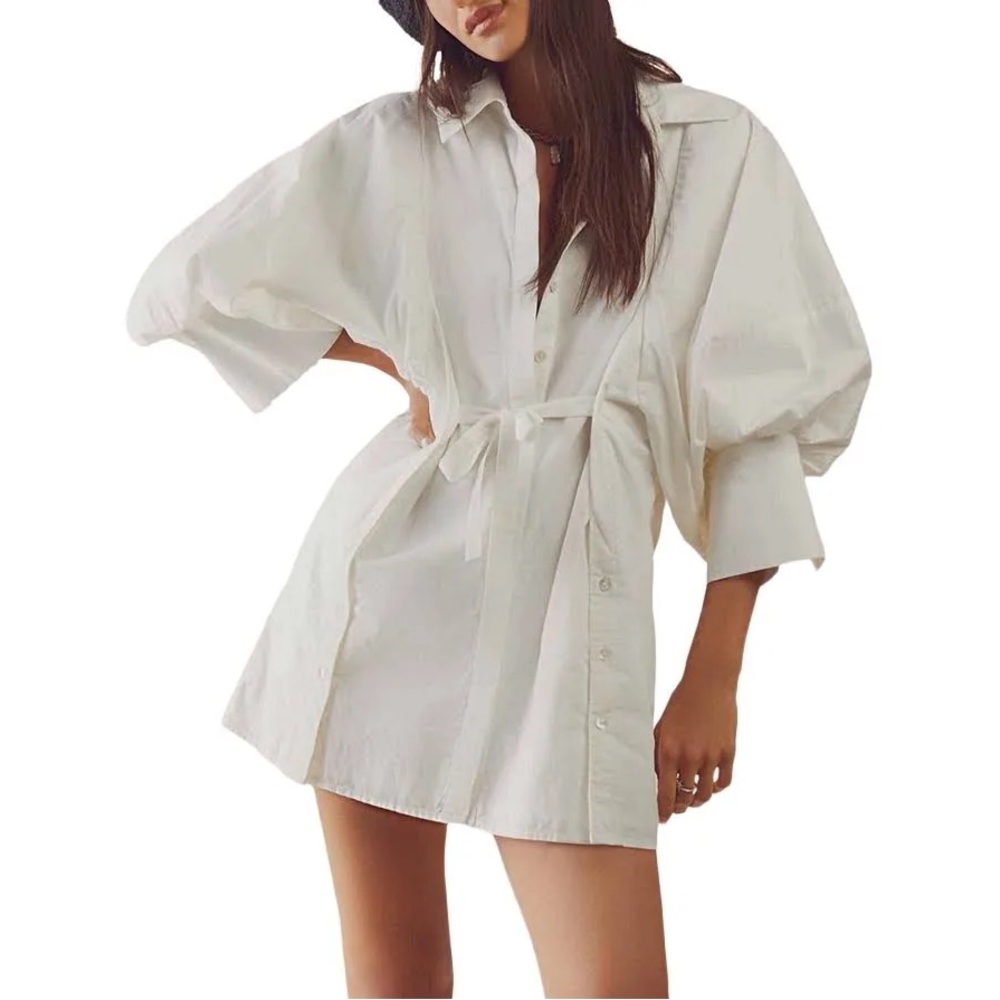 Free People White Mini Dress